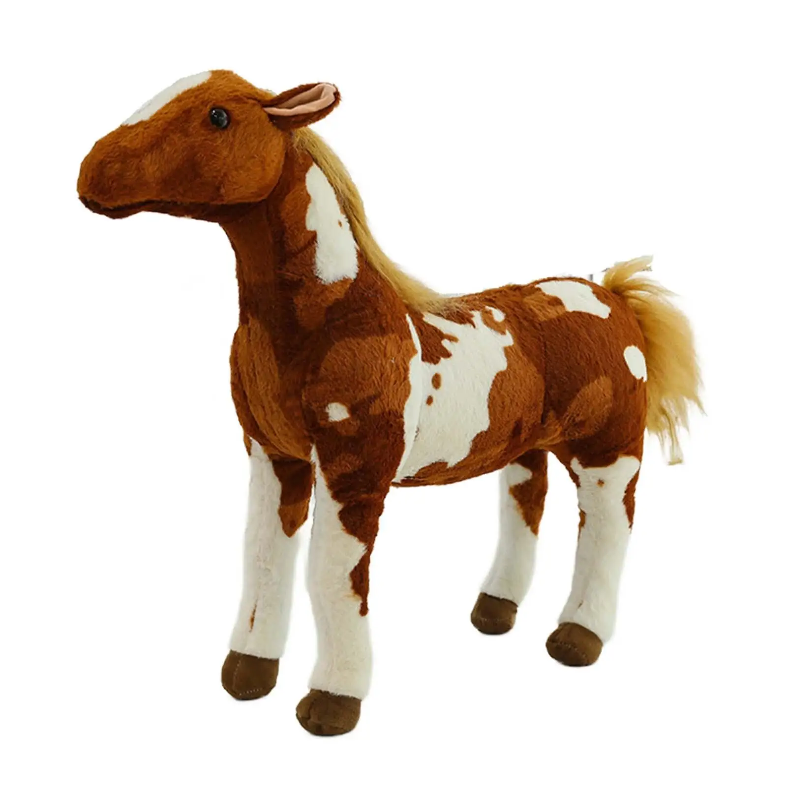 Paard pluche kussen paard pluche knuffeldier, woondecoratie, knuffelbaar paard pop paard knuffel voor kinderen kindercadeau