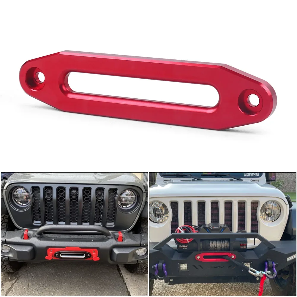 10 Inch 254MM Aluminum Hawse Fairlead 8000-15000 LBs Synthetic Winch Rope Mount for SUV ATV UTV Off-road Vehicles