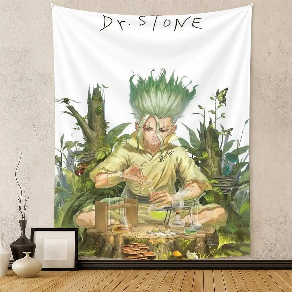 CUTE Anime D-Dr. Stone Flag Digital Printing Banner for Garage Wall Out Door Decoration