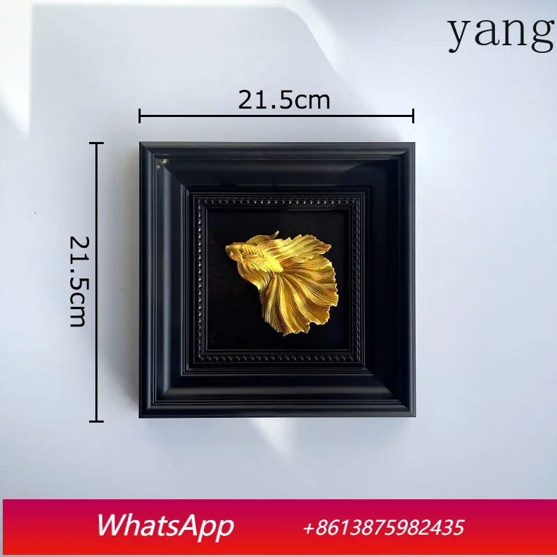 

LH golden carp painting wall hanging living room decorative background display jewelry relief wall painting