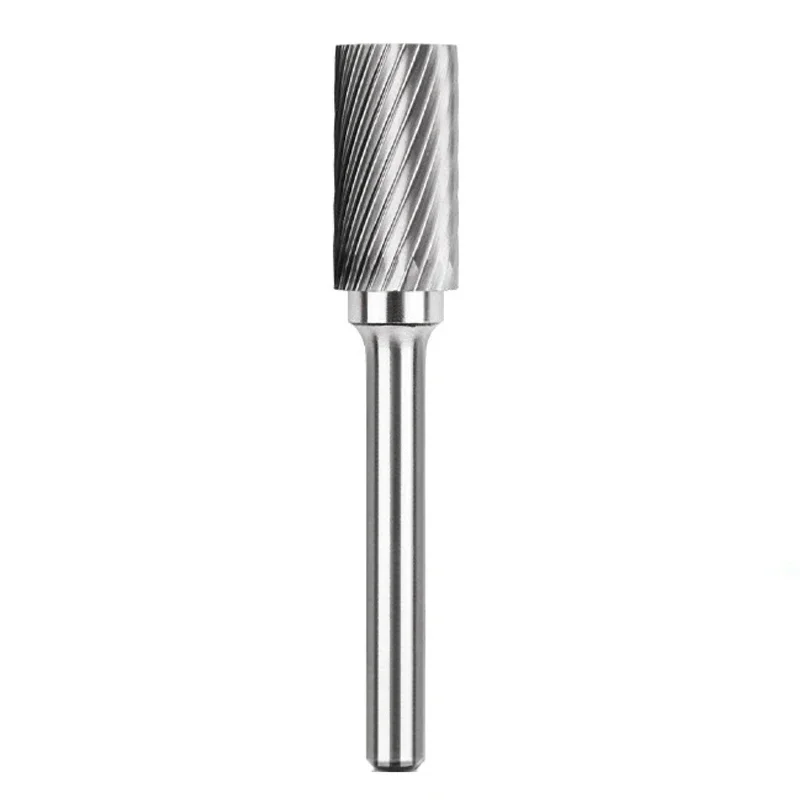 6MM Tungsten Steel Grinding Head 2.35/3mm Shank Milling Cutter Single/Double Rotary File Burr Drill Wood Stone Root Carving Tool