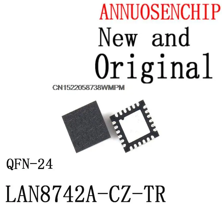 

10PCS 50PCS LAN8742A 8742A QFN-24 IC In stock! LAN8742A-CZ-TR