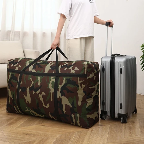 Imagen 2 del producto Equipaje de camuflaje para casa móvil, bolsa grande gruesa impermeable de tela Oxford, artefacto móvil, almacenamiento tejido grande, bolsa de viaje para hombre 180L