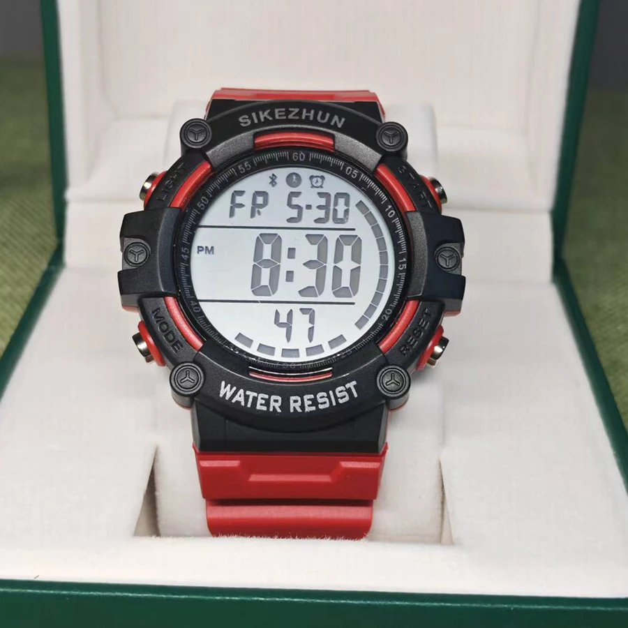 남자를위한 스포츠 전자 시계 야외 스포츠 시계 스톱워치 방수 달력 소년 학생 십대를위한 디지털 시계 손목 시계