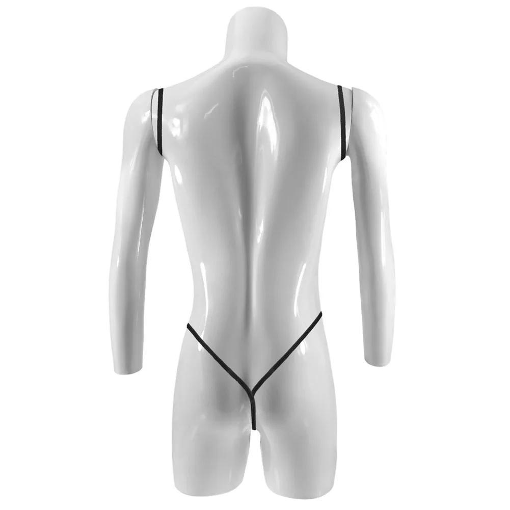 Bodysuit de spandex monocromático durável masculino, collant de corte alto, strecth médio, confortável clássico, tamanho durável, 1pc