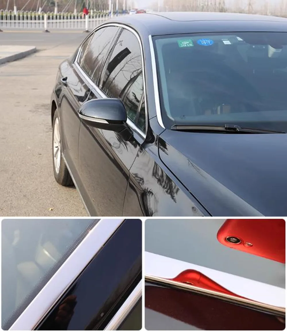 

2Pcs/lot Stainless steel Front Window Trim Head Decoration Trim Car sticker for 2017-2023 VW Volkswagen Passat B8 sedan