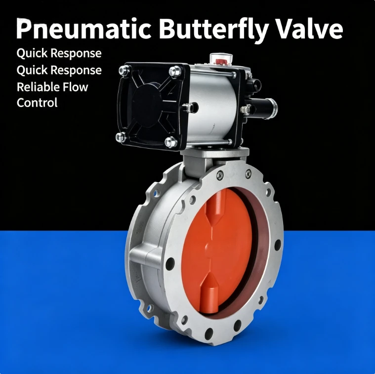 Pneumatic Butterfly Valve Aluminum Flange Powder Cement Silo DN200 250 300 Mixing Plant Bulk Material Flow Control Discharge