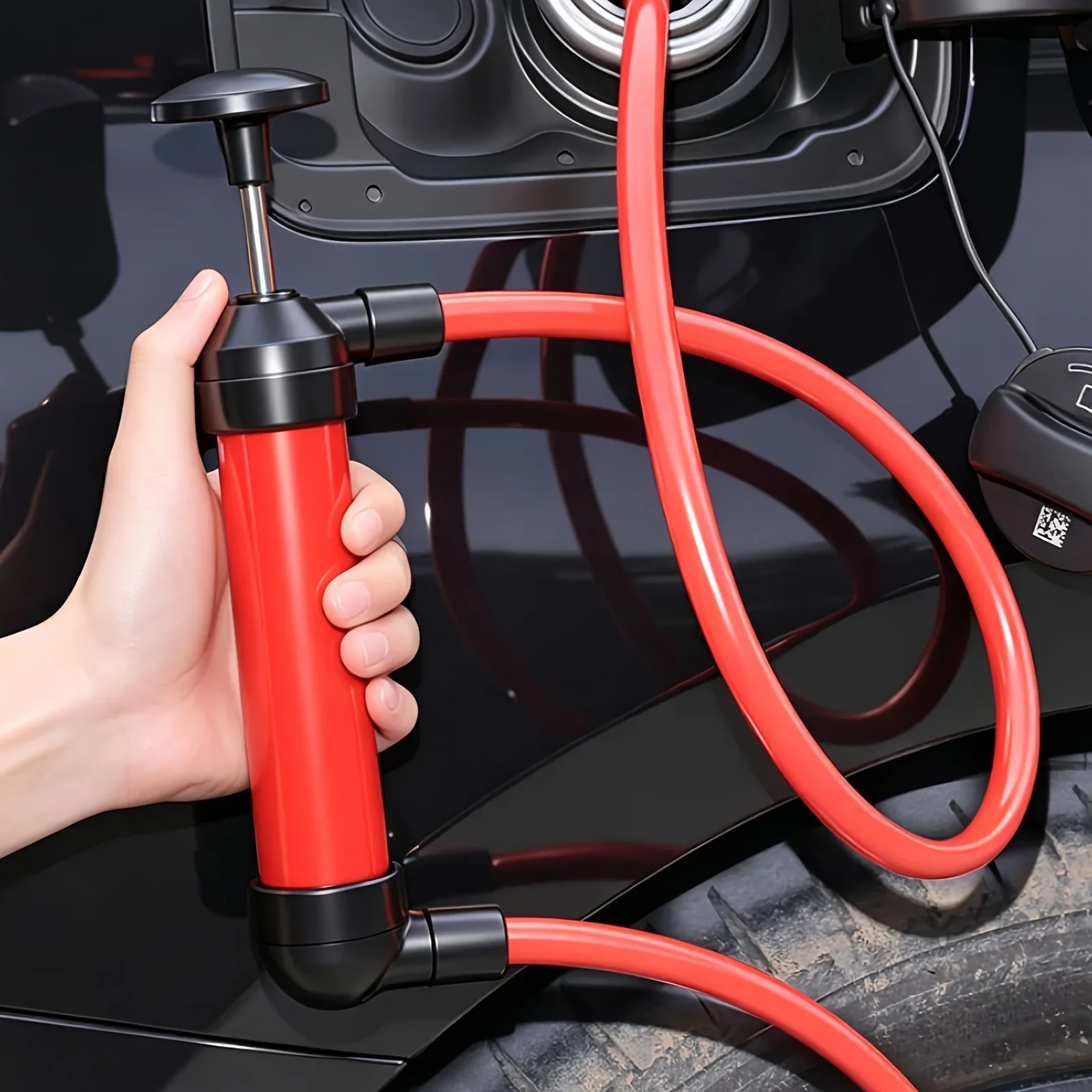 Flüssigkeitstransferpumpe für Kraftfahrzeuge, Ölpumpe, Handpumpe mit Siphonfunktion, vielseitige Handpumpe für Kraftstoff, Öl und Flüssigkeiten. – Detail 6