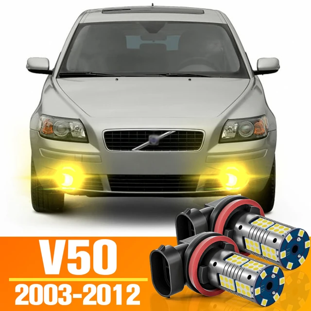 2個ledフロントフォグライトの電球アクセサリーボルボV50 2003-2012 2004 2005 2006 2007 2008 2009 2010  2011 - AliExpress