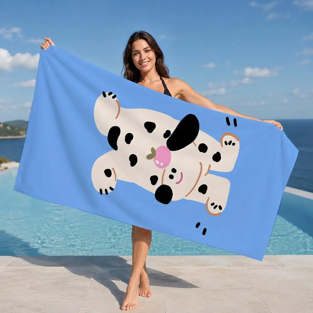 spotted pink bunny Towel ultra-fine fiber quick drying absorbent towel, beach swimming vacation beach towel