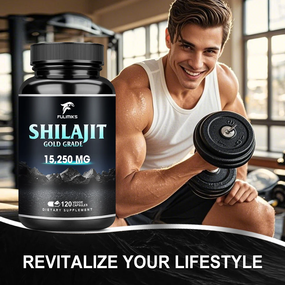Kapsul Himalaya Shilajit Asli Kaya Mineral & Asam Fulvic untuk Energi, Kekuatan Otot & Imunitas, Daya Tahan untuk Dewasa