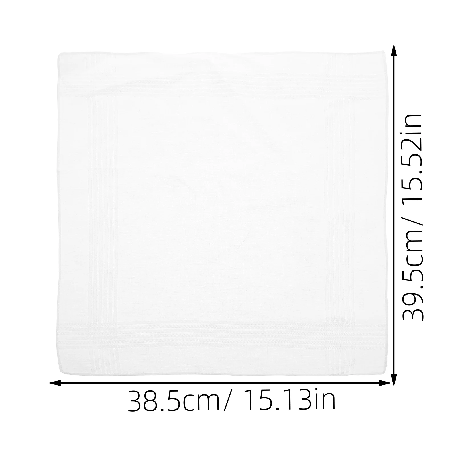 منديل من القطن الأبيض قابل للتنفس مناديل زفاف ناعمة للرجال جيب رسمي مربع مطرز تصميم مربع جيب أبيض #6