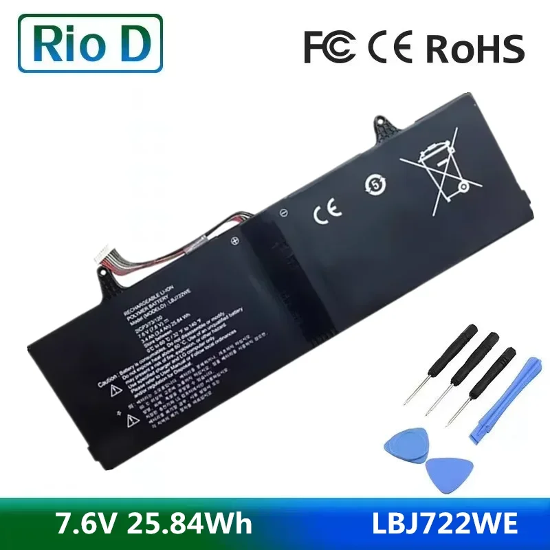 

7,6 В 25,84 Втч LBJ722WE Аккумулятор для ноутбука LG Slidepad 11T54,15U340 15UD340-LX3F, 1544-7777,2ICP3/73/120