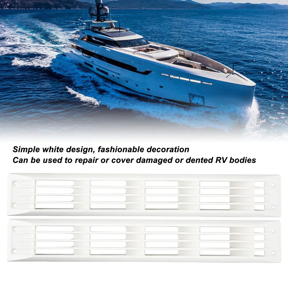 

1 Pair Ventilation Rectangle Grill Cover White Air Vent Cover For Caravan RV Marine Boat Rectangle Grill Cover Accessories