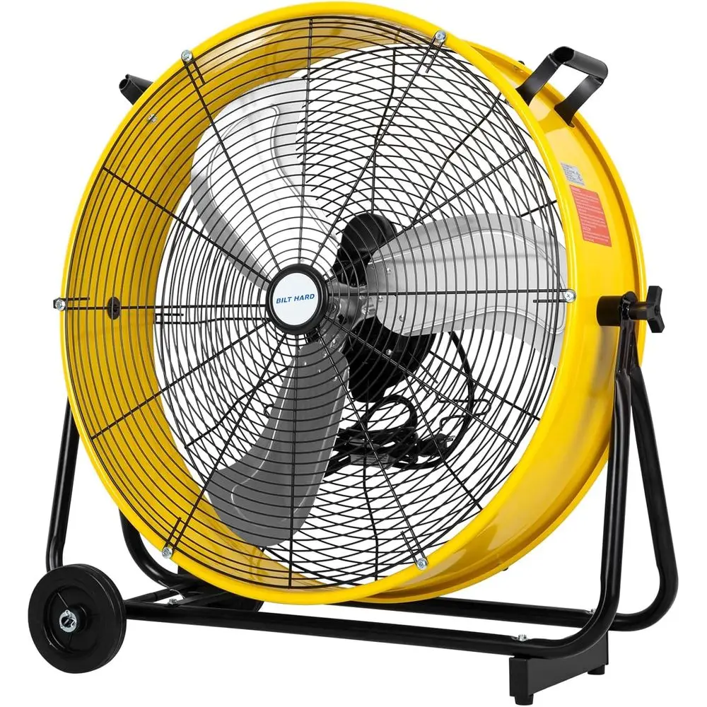 

24" 8100 CM High Velocity Industrial Drum an, 3-Speed Heavy Duty Metal Shop an or Garage, Warehouse, Workshops, acand Basement,
