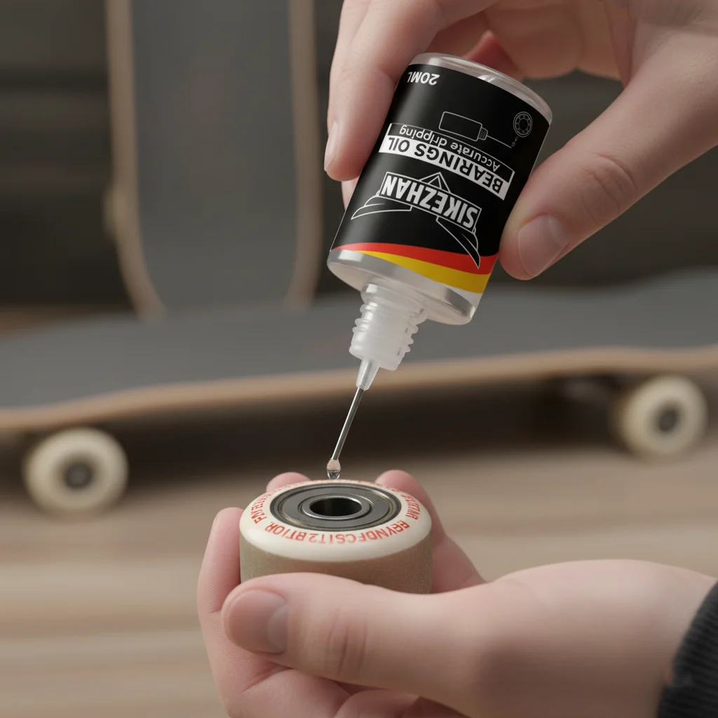 Skateboard Wheel Lube Kit, Bearing Oil + Additive Fluid, Precision Needle Tip, Fast Smooth Spin, Noise Reduction, Anti‑Rust