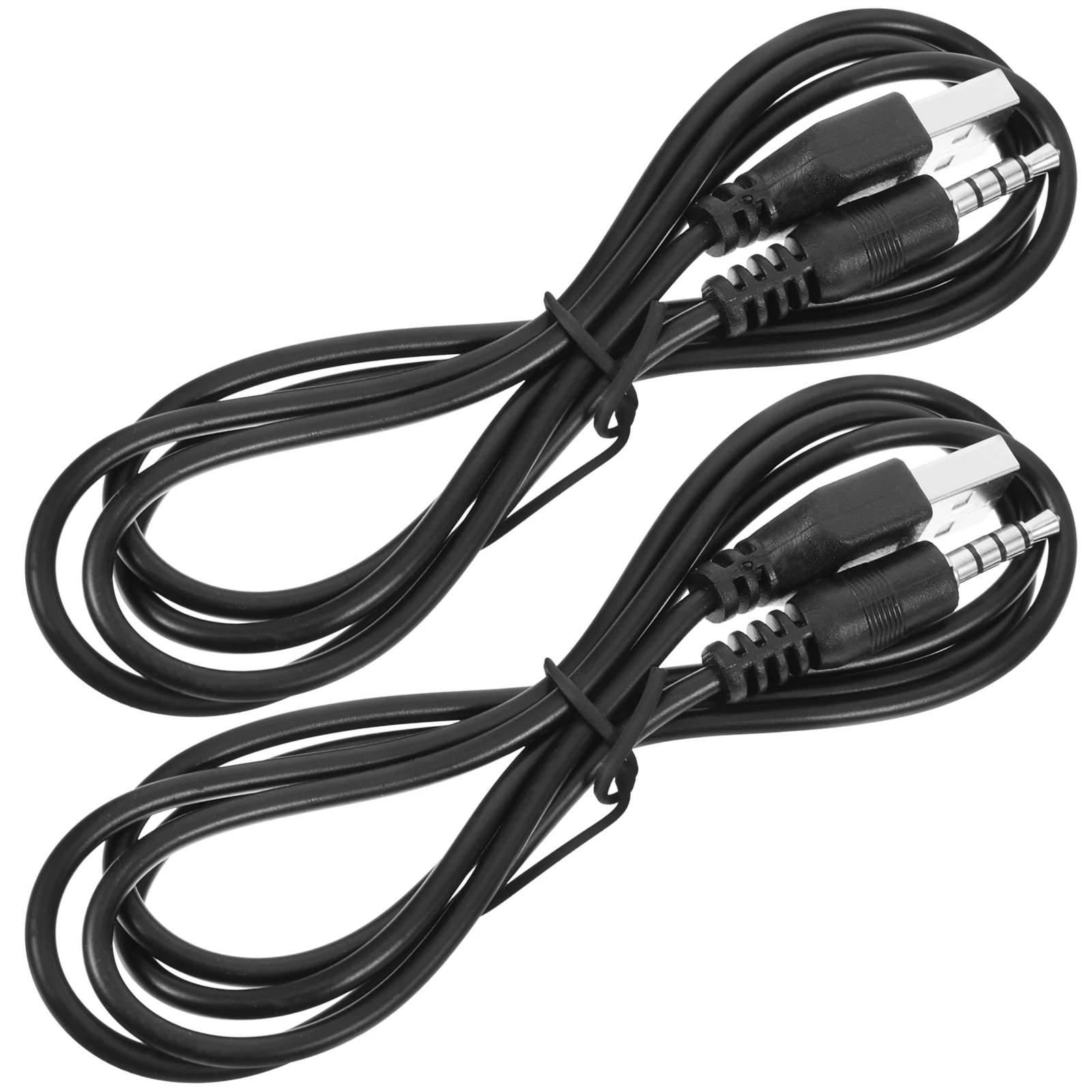 

2pcs USB to 3.5mm Charging Cable Headphone Port Audio Adapter Cords for Smartphone Tablet PC Data Transmission