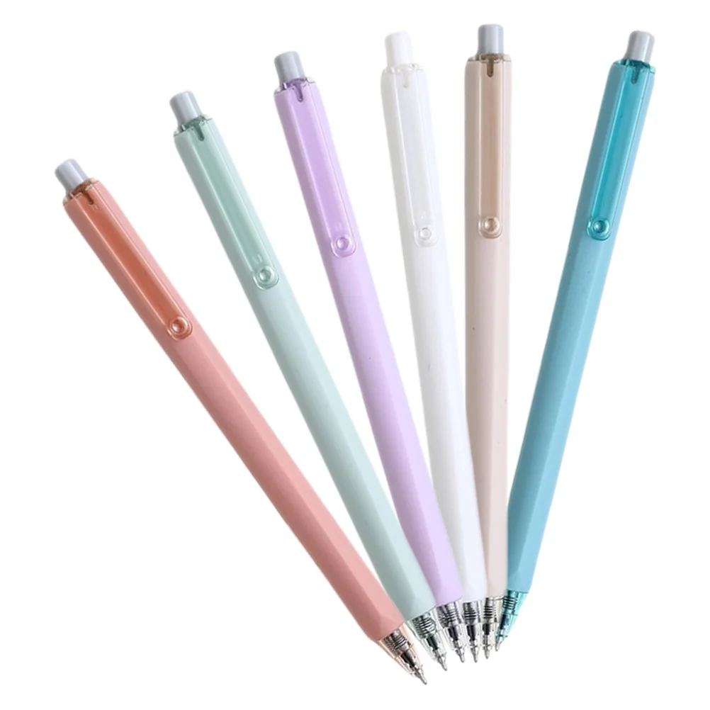 

6 шт. гелевая ручка в свежем стиле, пластиковый корпус для школы, офиса, плавное письмо, декоративные чернильные ручки, гелевая ручка, забавные ручки
