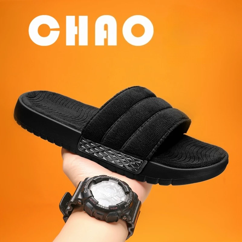 

Winter Men Home Slippers Warm House Furry Plush Cotton Shoes Nonslip Soft Light Luxury Comfortable Flats Boy Girls Slides Casual