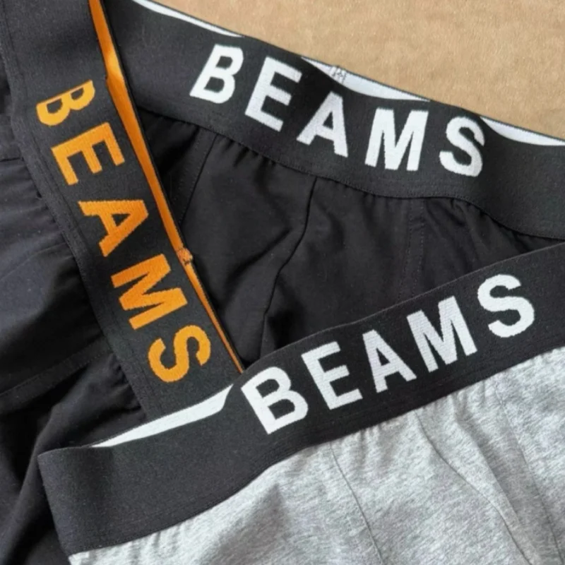 صور حقيقية السراويل القطن مطاطا حزام الحزم رسالة شعار زاوية مسطحة واسعة حافة الجاكار الرجال الملابس الداخلية