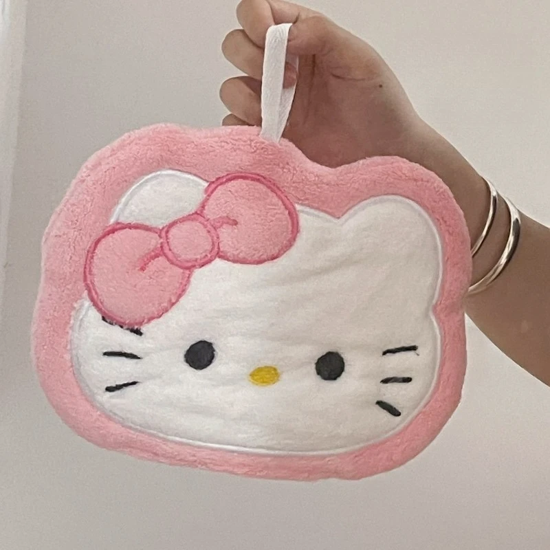 منشفة يد جديدة لطيفة على شكل قطة قابلة للتعليق فائقة الامتصاص وسميكة بالإضافة إلى منديل سميك للمطبخ والحمام #5