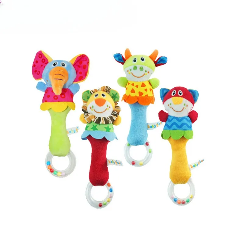 0-1 Year Old Gripping Hand Cranked Bell To Soothe Plush Toys Popular Baby Toys