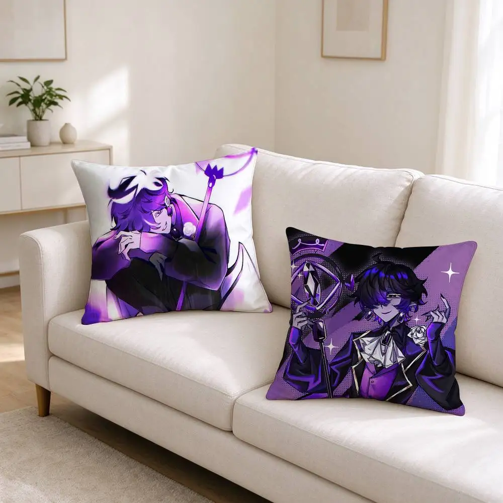 C-Cookie Run Black Sapphire Cookie  Pillow Case Square Double-Sided Sofa Cushion Cover Bedroom Bedside Pillow