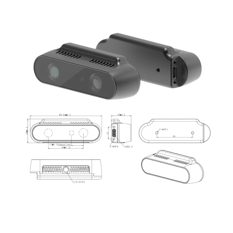 Yunshis CS30-RGBD ToF テクノロジーを備えた深度カメラ 3D 2D 画像融合 落下検出 ターゲット認識と位置決め