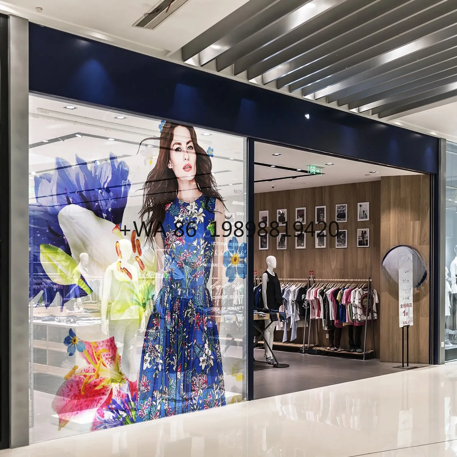 

Экран дисплея P3.9 P7.8 Стекло Окно Светодиодная стена Прозрачный светодиодный экран Дисплей Цена по прейскуранту завода-изготовителя Самоклеящаяся рекламная пленка