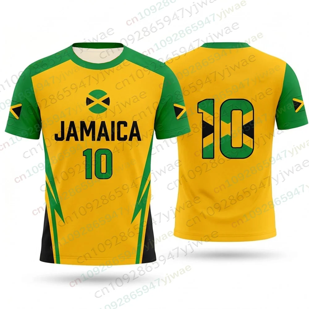 Jamaica Soccer Jersey Fan Shirt Fashion Casual Streetwear Breathable Quick Drying Short Sleeved Summer Men Women T-Shirt view 2