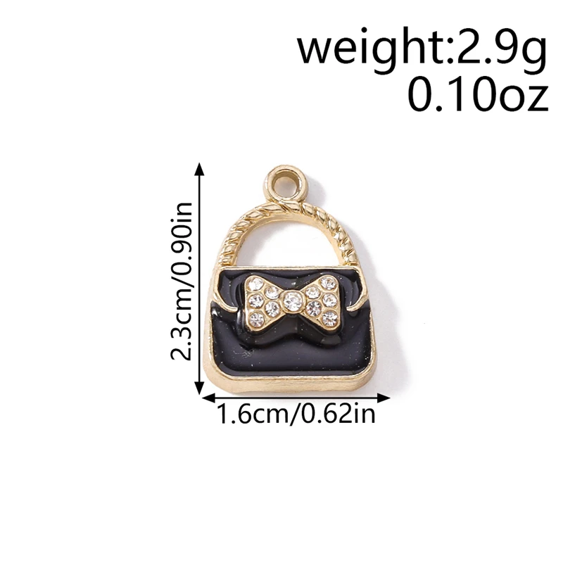 10 Stück niedliche, gemischte Emaille-Anhänger für Make-up-Taschen, Lippenstift-Anhänger für die Schmuckherstellung, Ohrhänger, Halsketten, DIY-Bastelzubehör – Detail 5