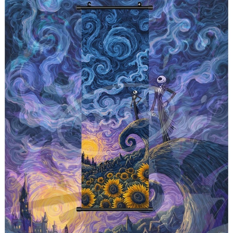 별이 빛나는 하늘 피카츄 벽걸이 반 고흐 유명 그림 장식 그림 포켓몬 포스터 e스포츠 방 벽