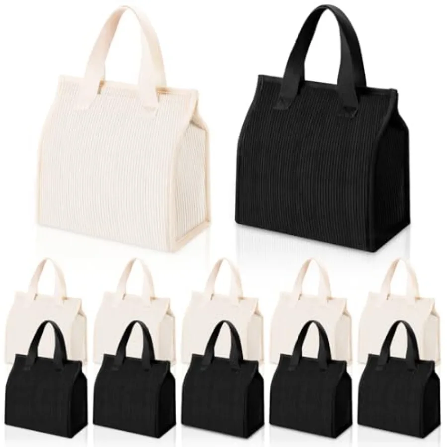 

12 Pack Lunch Bags Bulk Insulated Lunch Bag for Women Men Waterproof Reusable Portable Leakproof Tote Large Lunch Box for Offic