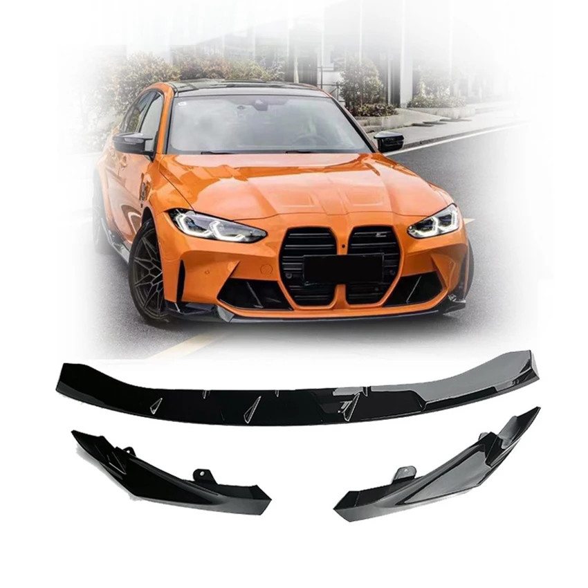 ل BMW M3 G80 المصد الأمامي سبويلر سيارة الجبهة حافة مصد السيارة المفسد الفاصل اكسسوارات الكسوة 2020 2021 2022 2023 2024
