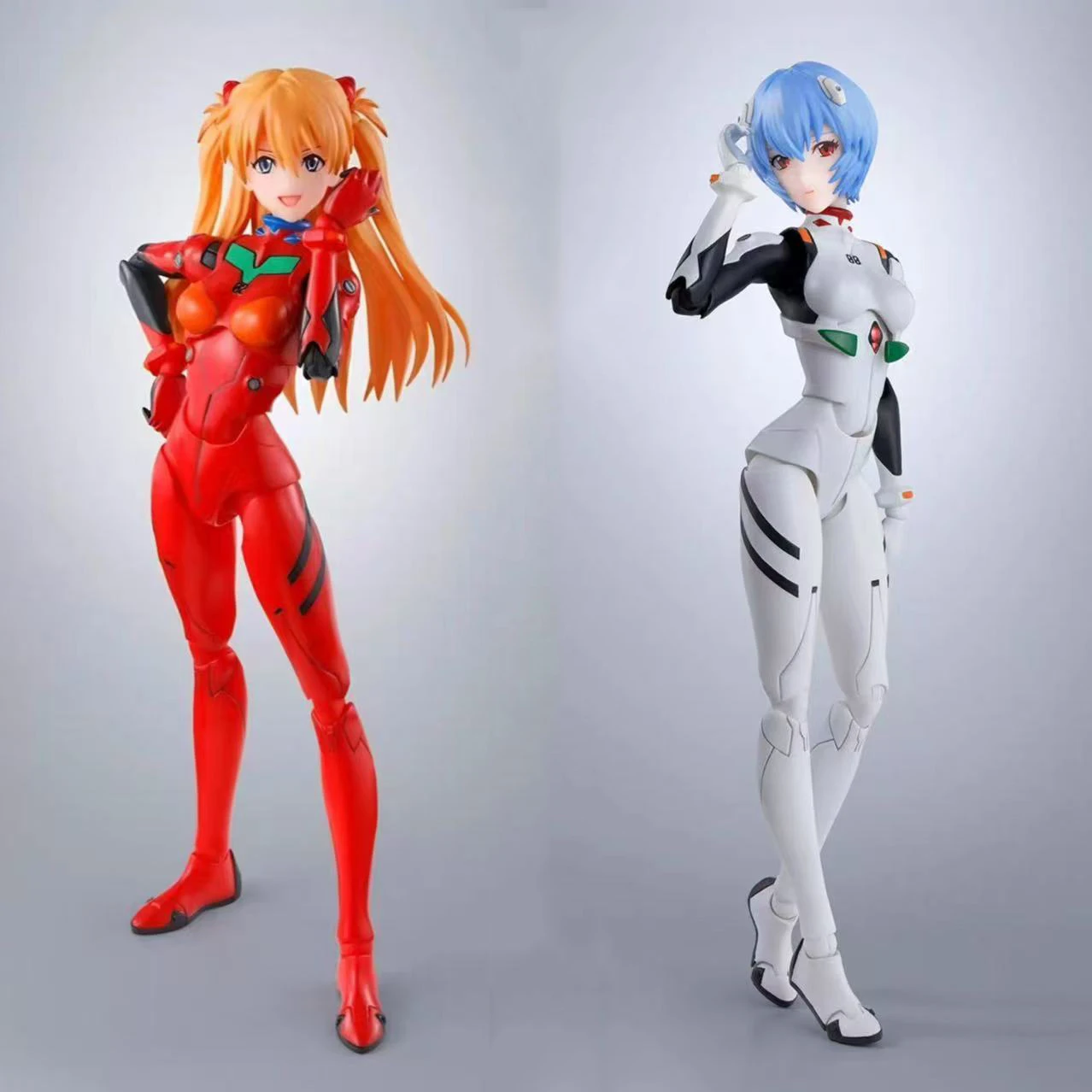 Новый Bandai Sh Figuarts Shf Neon Genesis Evangelion Asuka Langley Soryu Ayanami Rei Фигурки Аниме Модель Коллекция игрушек