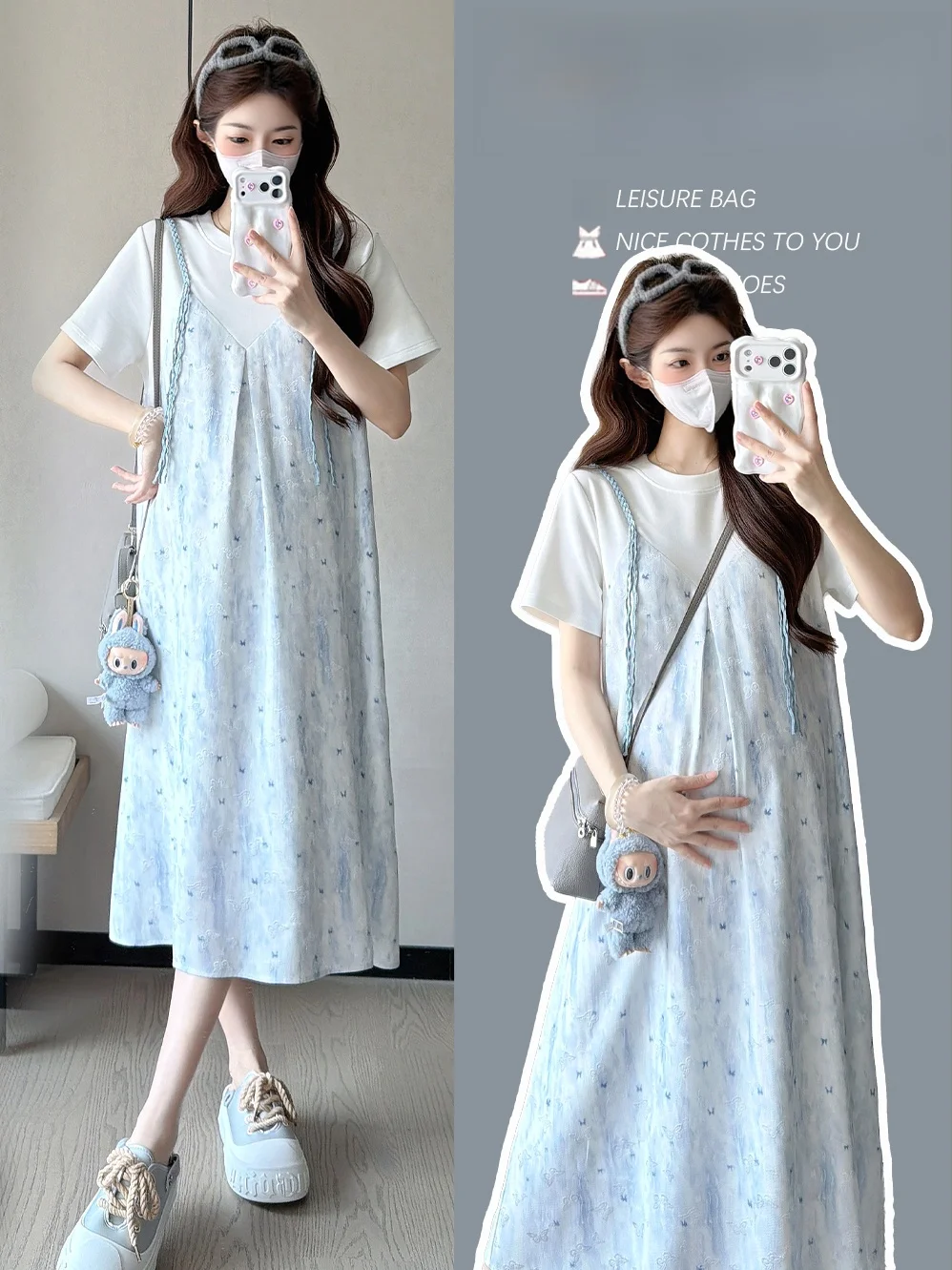 abito-da-maternita-estivo-alla-moda-ampio-snellente-elegante-stile-coreano-gonna-a-linea-a-in-fibra-di-poliestere-vestito-lungo-per-gravidanza
