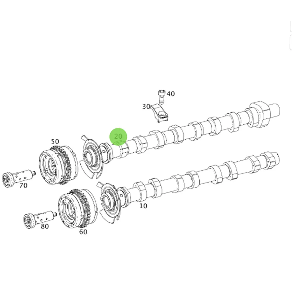 

used A1770507400 camshaft for MERCEDES-BENZ C-CLASS COUPE AMG 63 1770507400