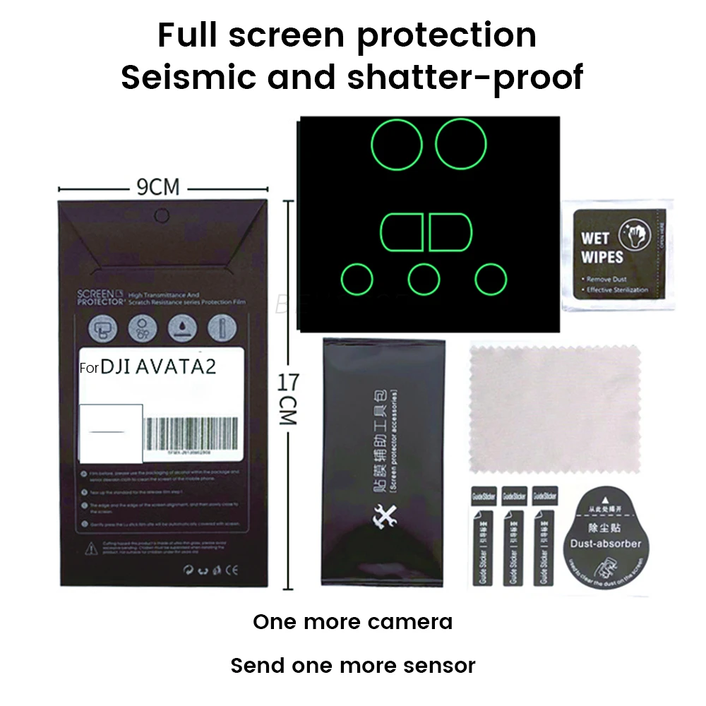 غشاء واقي لمستشعر مضاد للخدش ، أغشية حماية نانو لـ DJI Avata 2 ، إكسسوارات الطائرات بدون طيار ، غشاء مقسى للنظارات الواقية 3