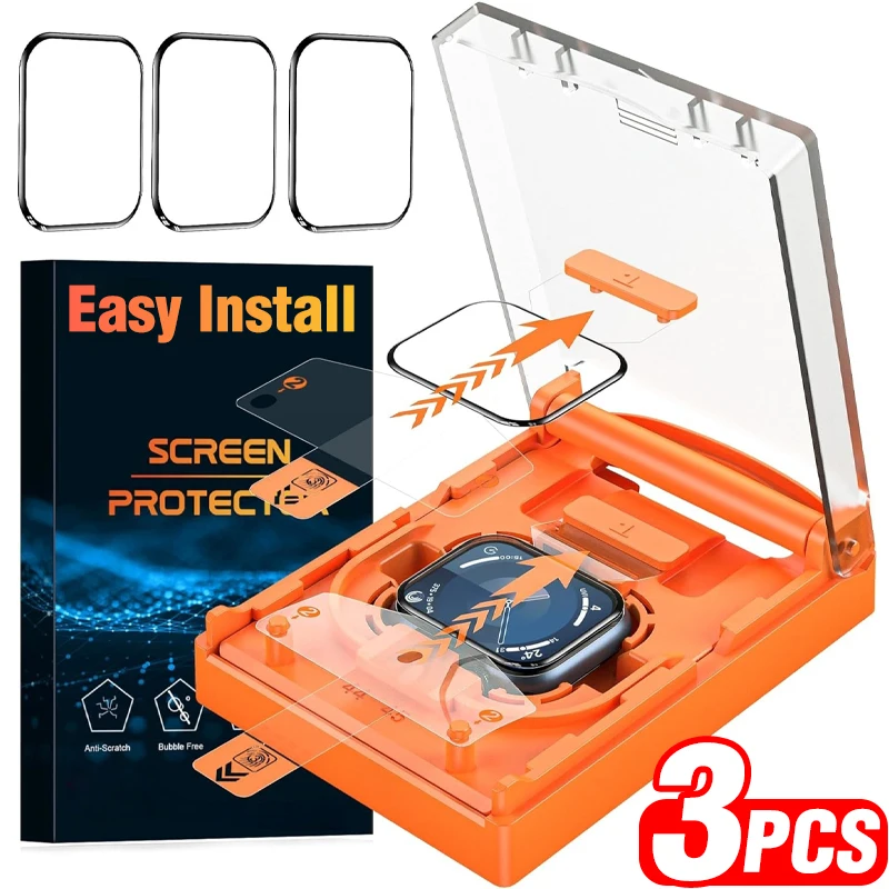 

1/2/3Pack Easy Installation Screen Protectors For Apple Watch Ultra 3 2 1 49MM Flexible Films for iWatch Series S11 S10 42/46mm