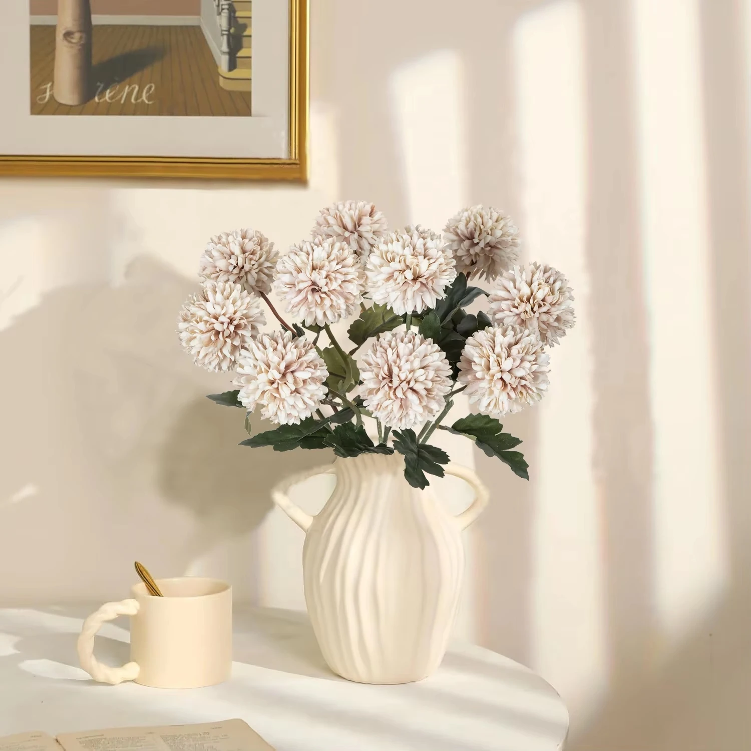 1/3 Stück künstliche Blumen, Seidenball, Chrysantheme, Hochzeit, Brautstrauß, Zuhause, Zimmer, draußen, Garten, Hof, Festival, Dekoration, Zugang