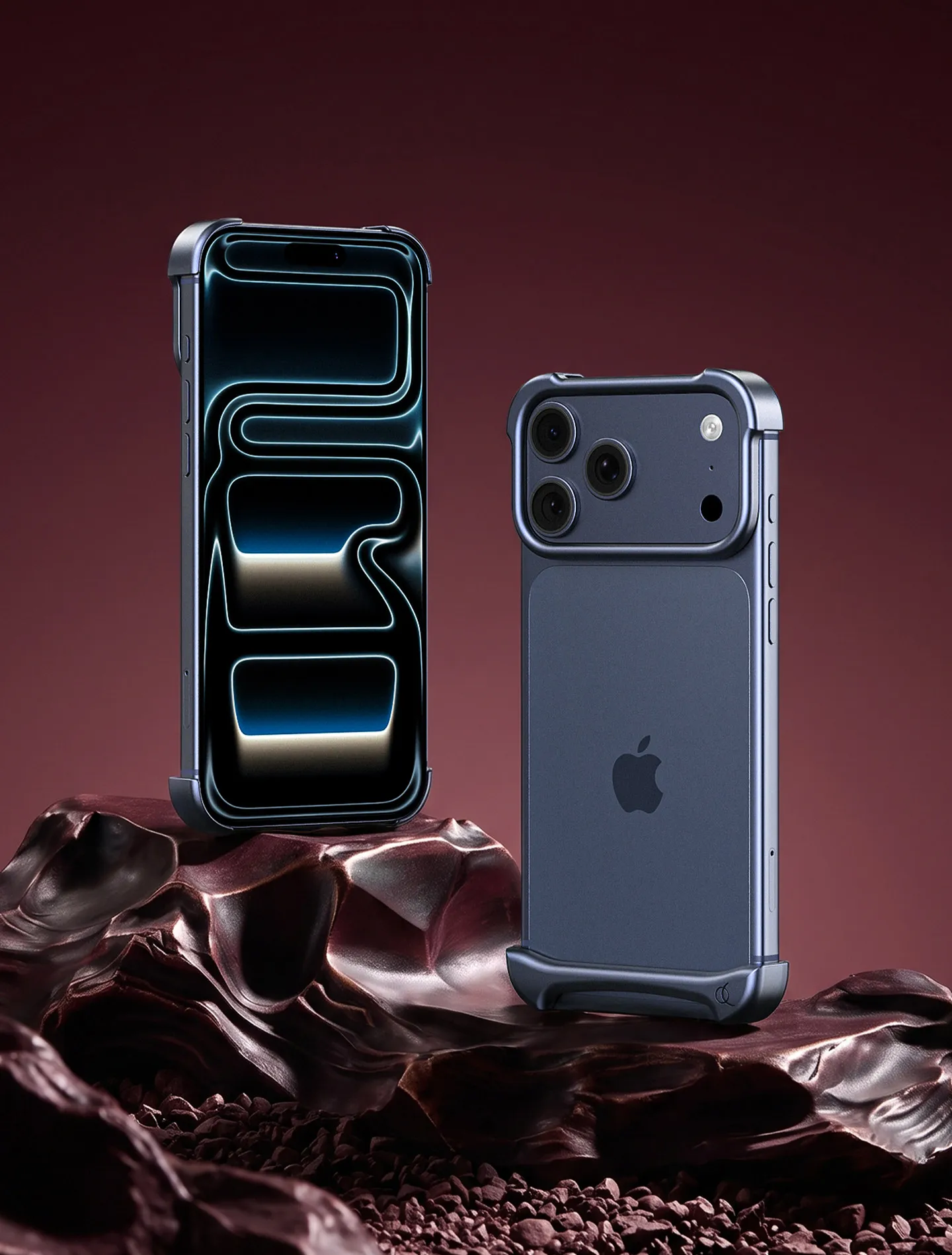 Aluminum ARC PULSE Case for IPhone 18 17 Pro Max Metal Rubber Double-layer Borderless Phone Case Protective Frame Cover