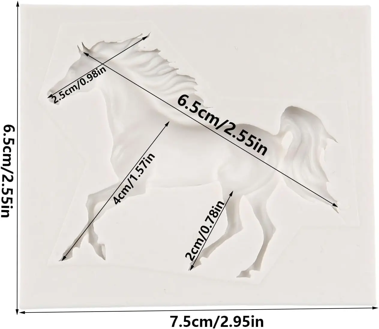 Running Horse Silicone Molds Fondant Mold for Cake Decoration Cupcake Topper Candy Chocolate Sugar Craft Polymer Clay Gum Paste