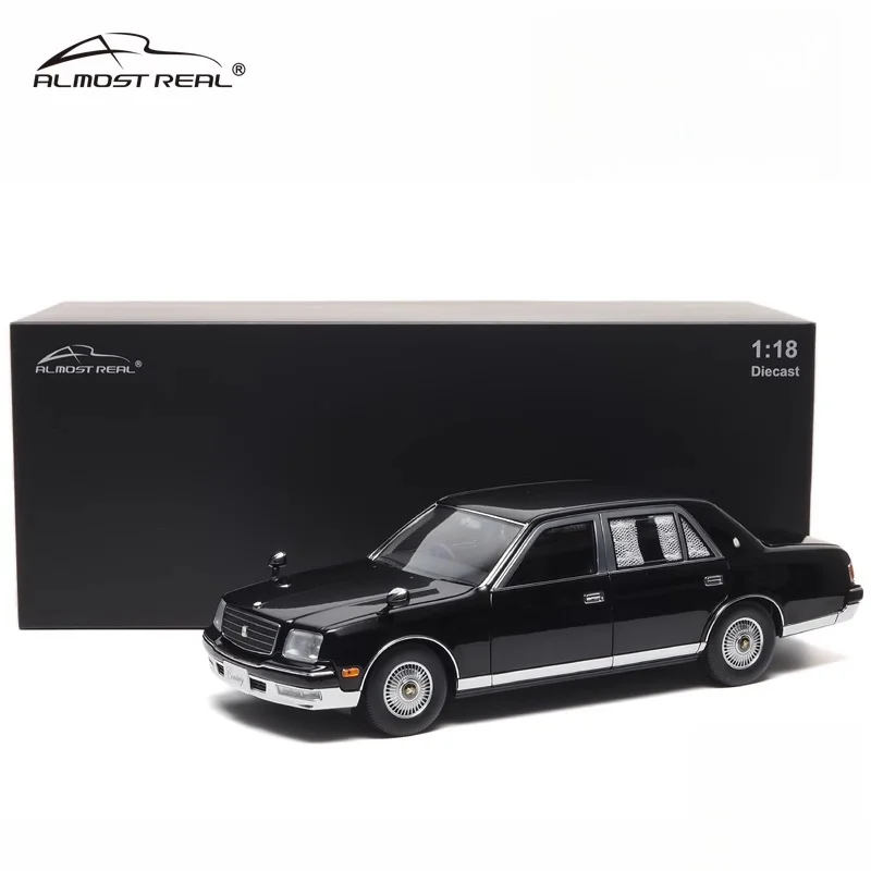 1:18 Toyota Century full open model 1997 black, alloy static car tide play model,adult advanced collection display,holiday gift.