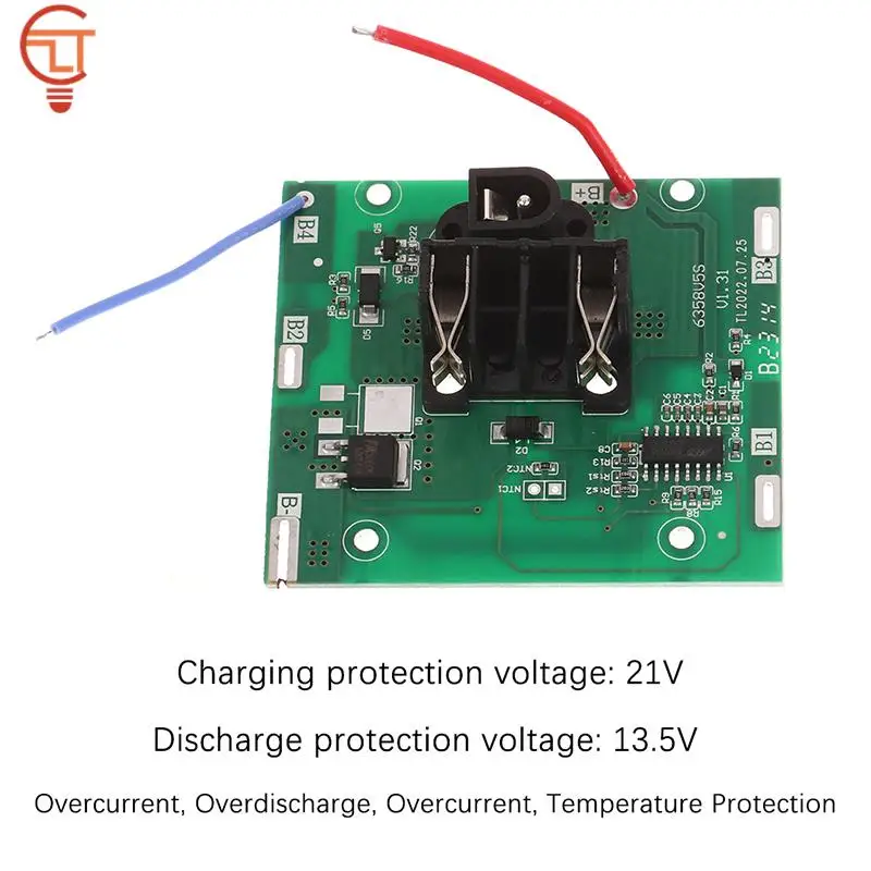 21V Bms 5s 20A Electric Angle Grinder 3.7V Li Ion Battery Protection PCB Board Drill Accessories Drop Shipping