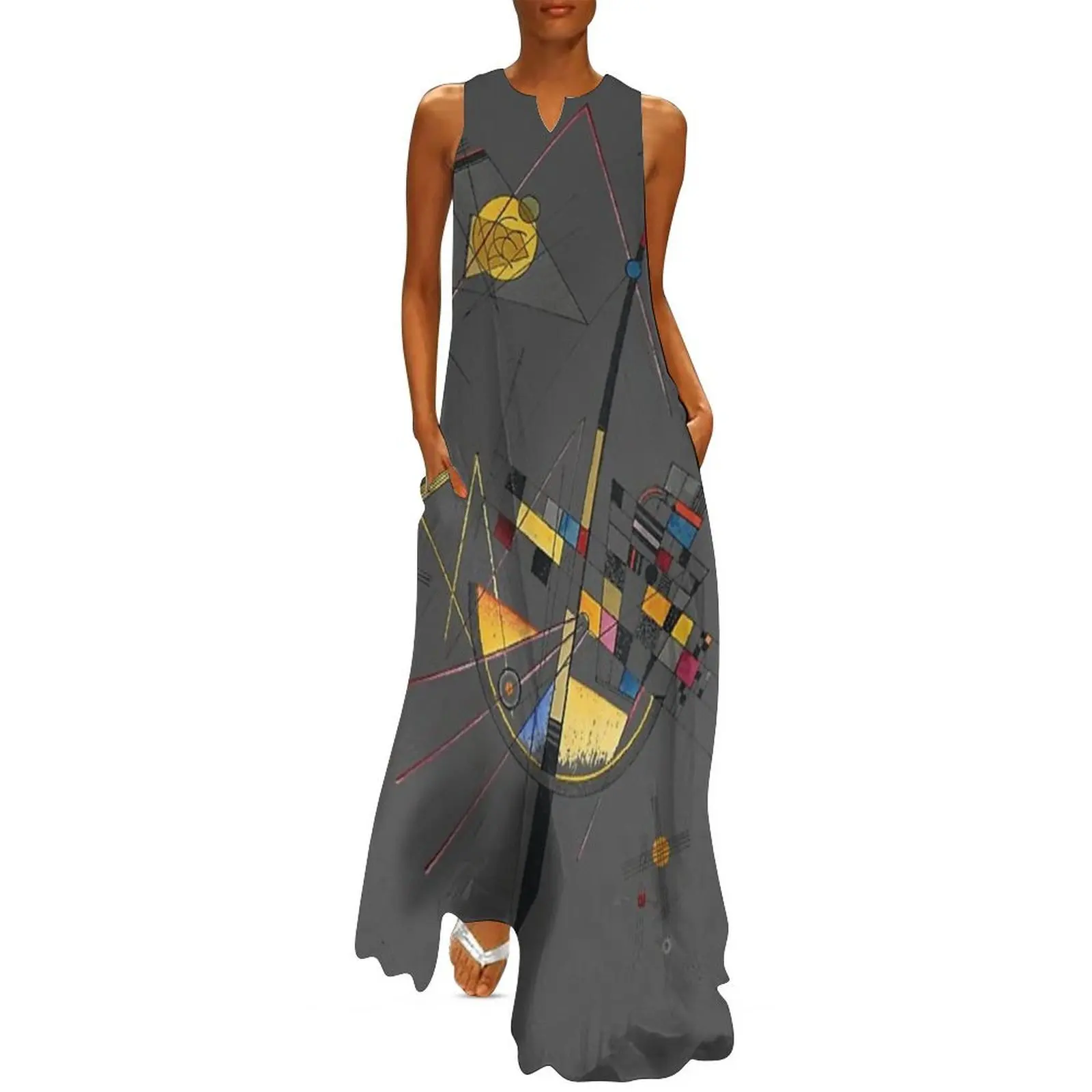 

Kandinsky Delicate Tension 1923 Long Dress bandage dress elegant dresses for women summer clothes women's elegant loose dresses