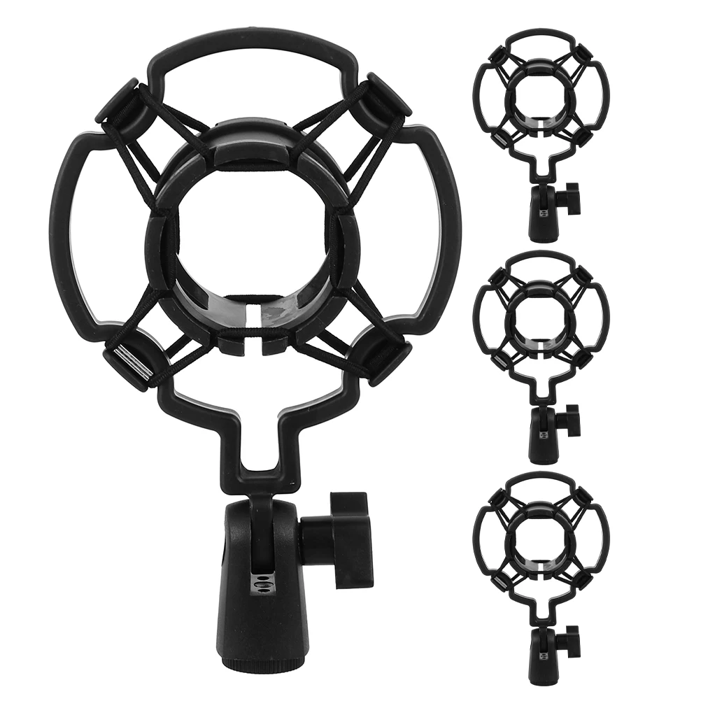 

4 Pcs Desktop Shockproof Microphone Stand Plastic Anti-Vibration Suspension Holder