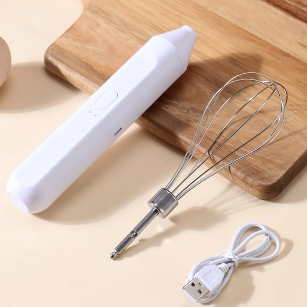 

Mini Handheld Electric Egg Whisk Effortless Rechargeable Egg Beater Cordless Coffee Milk Frother Cafe
