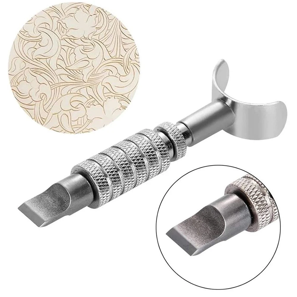 

Adjustable Handle DIY Rotary Tool Leather Crafting Projects Anti-slip Handle Design Blade And U-shaped Gouge High Hardness Blade