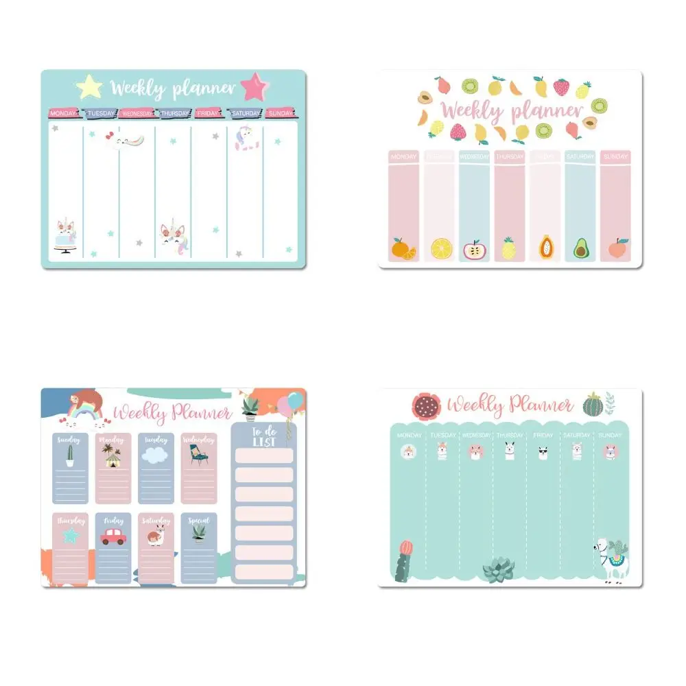 Week Daily Planner Magnetic Planner Sticker Plan Notepad Grocery List Magnetic Fridge Sticker Work Plan TO DO LIST Home