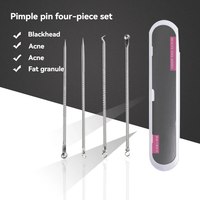 Stainless Steel Beauty Needle Acne Needle Dual-purpose Acne Remover Acne Removing Acne Beauty Tools Pimple Pin 4 PCs Set